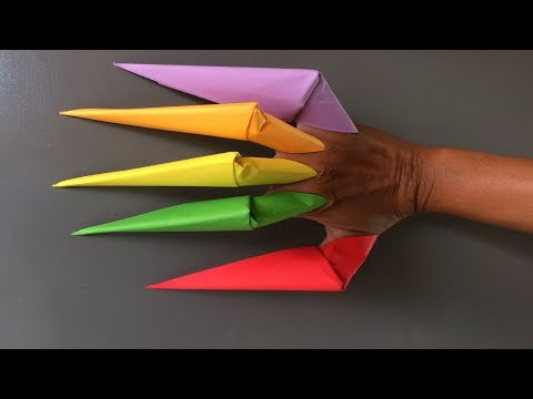 How to make: Origami Paper Claws (EASY) | How to Make the Easiest Paper Claws | Easy Origami Claws