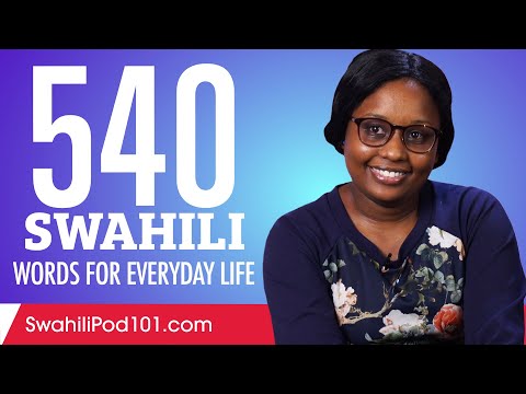 540 Swahili Words for Everyday Life - Basic Vocabulary #27