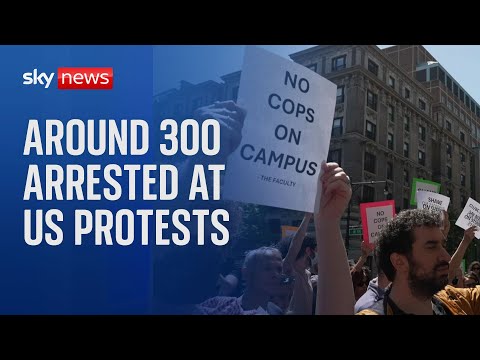 Hundreds arrested during police crackdowns on protests at US universities