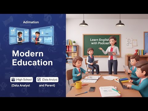 Learn English with  podcasts Let's Talk About (High School Teacher)(Data Analyst and Parent)(B1-B2)