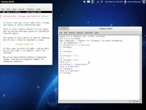 Python 24 Slicing Lists Strings and Tuples