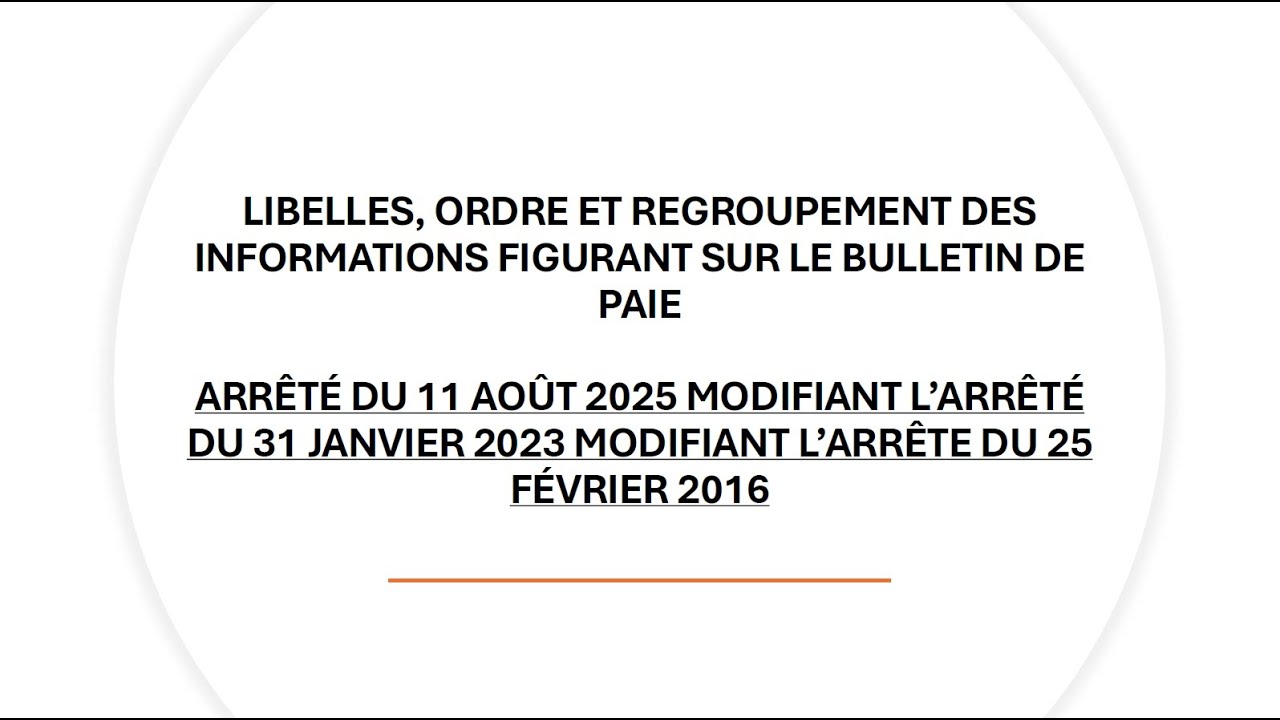 Simplification du bulletin de paie