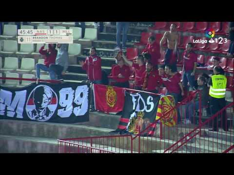 Goal of Golazo de Brandon (1-1) Nàstic vs RCD Mallorca