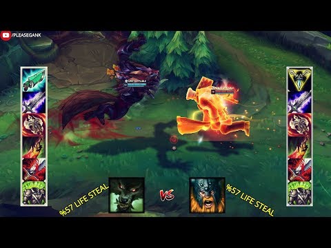 WARWICK vs OLAF FULL LIFE STEAL FIGHTS & More!