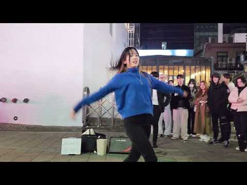 20230131 Tue. HyoJin#김효진&YuKagawa#유카가와 Hongdae Busking 홍대 버스킹 SnowHorse#눈말 213406