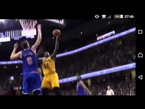 Kristaps Porzingis block vs Lebron James