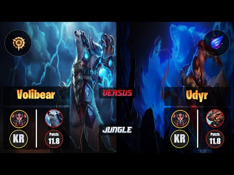 GrandMaster VOLIBEAR [Press the Attack] (Jungle) VS  UDYR - Grandmaster KR Patch 11.8