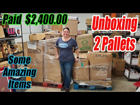 Unboxing 2 Pallets - What did I get? Paid $2,400.00 - I show you all the amazing Items.