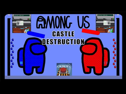 Among Us Castle Destruction Marble Race in Algodoo \ Marble Race King