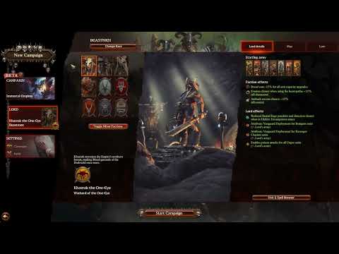 KHAZRAK THE ONE-EYE  Selection Video | Total War Warhammer 3
