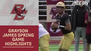 Grayson James Puts On An Impressive Performance At Boston College Spring Game
