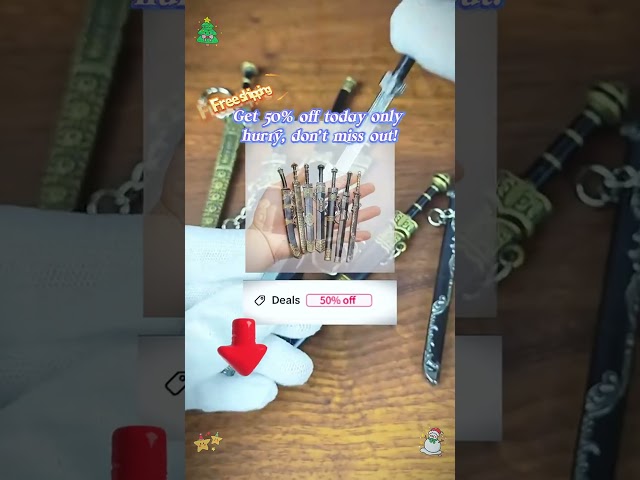 Vídeo relacionado con Cndiyald Mini Espada 7-Piezas Antigua, Modelo Decorativo, Llavero y Colgantes 4.7