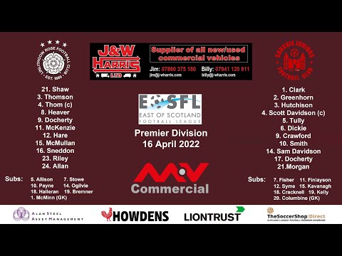 Linlithgow Rose v Sauchie Juniors – 16 April 2022