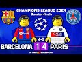 Barcelona vs PSG 1-4 (4-6) Champions League 2024 All Goals Highlights Barcelona Paris Lego Football