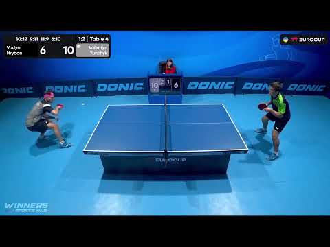 19:40 Vadym Hryban  - Valentyn Yunchyk 14.09.2023 TT Euro.Cup Ukraine Star. TABLE 4