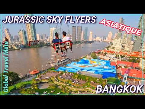NEW Bangkok Jurassic Sky Flyers Highest swing in South East Asia 🇹🇭 Thailand