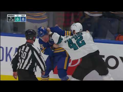 NHL Fight - Sharks @ Sabres - Gadjovich vs Hayden - 06/01/2022