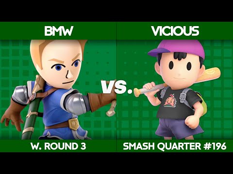 Smash Quarter 196 - BMW (Mii Sword/Joker) v Vicious (Ness): Winners Round 3