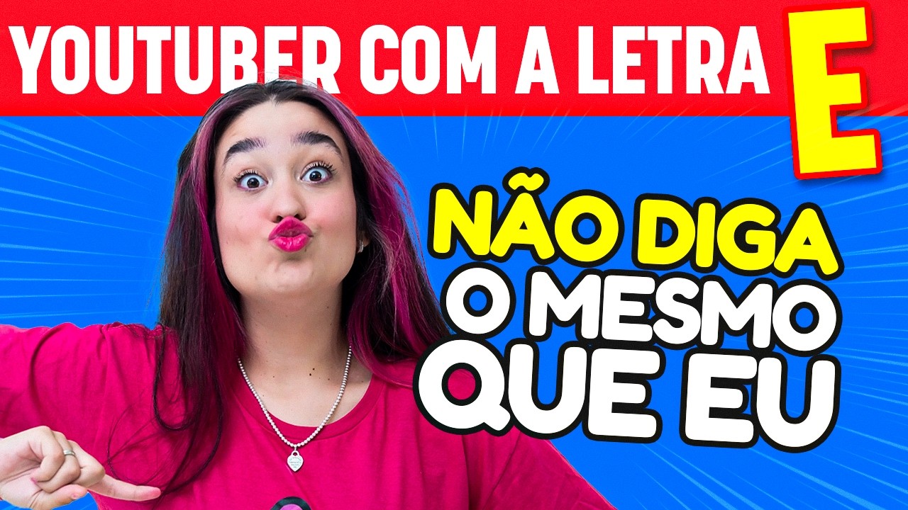 🤯 NÃO DIGA O MESMO QUE EU 🤔 O DESAFIO MAIS DIFÍCIL DO YOUTUBE!