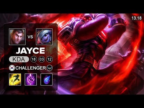 Jayce vs Tristana Mid - KR Challenger - Patch 13.18 Season 13