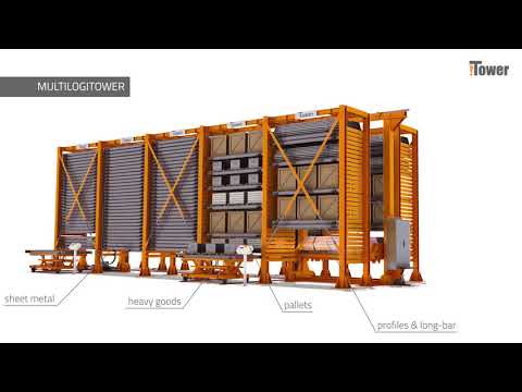 MultiLogitower: automated storage for injections molds, heavy tools, pallets and untypical goods