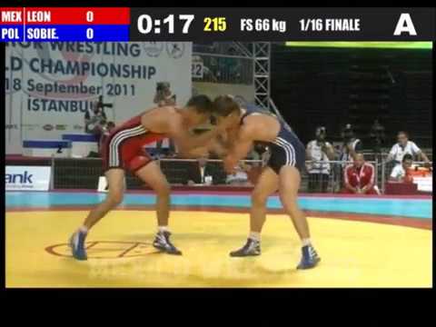 LL 66 Kgs Ghandi Marquez (MEX) Sobieraj, Adam (POL) #Estambul2011 #MexicoWrestling