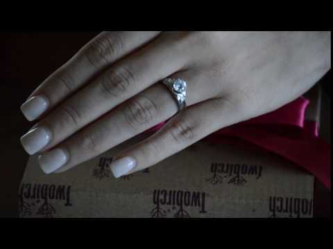 0.15 Ct. Bypass Shared Prong Six Stone Ring Wrap - TwoBirch  TB-WRAP-0014-WG-C