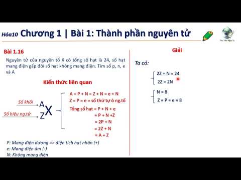 ✔ Hóa10| PP Tính nhanh số hạt các loại & NTK A trung bình của X (Chương 1 hóa 10)