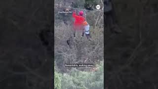 Boy unharmed after fall from zipline in Mexico | ABC News