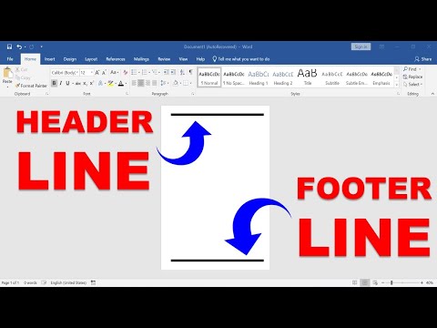 How to Add Line in Header and Footer in Word