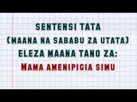 Maana ya sentensi tata/sababu za utata katika sentensi/marudio ya Kiswahili/ Kcse 2024