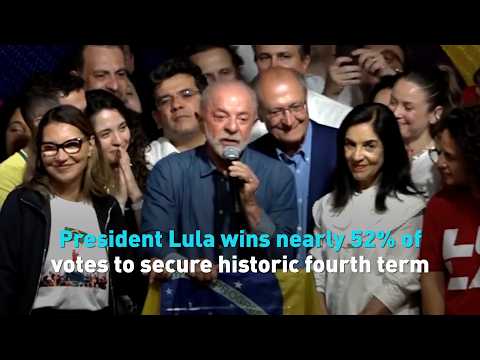 President Lula wins nearly 52% of votes to secure historic fourth term