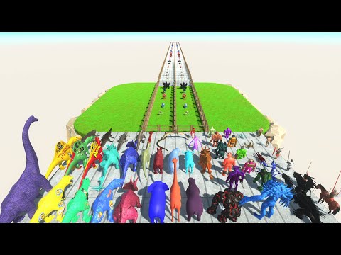 Who is Faster and Stronger⚡Mutant Primates or Carnivore Dinosaurs |🦖 Animal Revolt Battle Simulator🦕