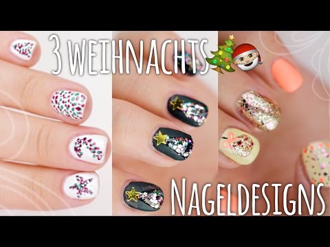 3 schöne & easy WEIHNACHTS-Nageldesigns - #BEEcember2 ❄ | Dagi Bee