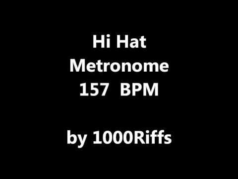 Hi Hat Metronome 157 BPM - Beats Per Minute