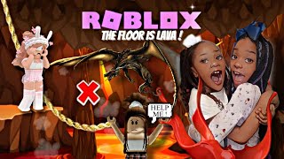 THE FLOOR IS LAVA ROBLOX | THE DENNIS SISTERS