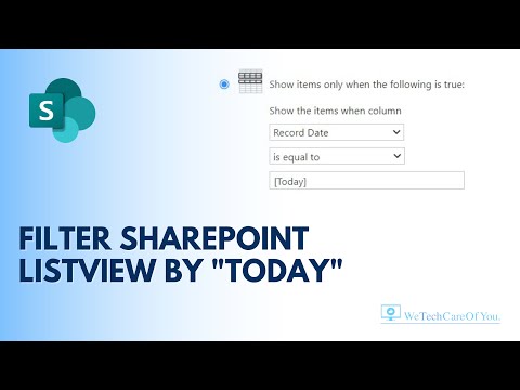 Filter SharePoint Listview by Today / Current Day