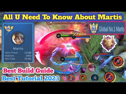 Martis Best Tutorial 2023 || Martis Best Build 2023 || Best Spell, Emblem Tips - Martis Guide