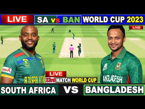 Live: SA Vs BAN, ICC World Cup 2023 | Live Match Centre | South Africa Vs Bangladesh | 1st Innings