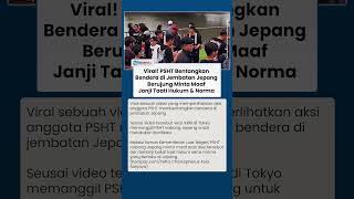 Viral Video PSHT Bentangkan Bendera di Jembatan Jepang, Kini Minta Maaf & Janji Taati Hukum