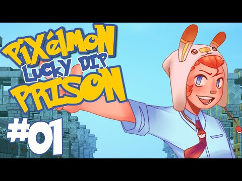 Minecraft Mods Pixelmon Lucky Dip Prison Battle! (Minecraft Pokemon Modded Mini-Game)