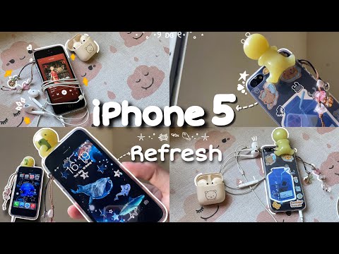 iPhone 5 🌥️ Refresh my iphone | Unboxing Shopee Haul + Decorating case ~ aesthetic vlog✨
