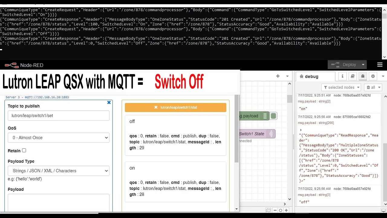 Lutron LEAP With MQTT