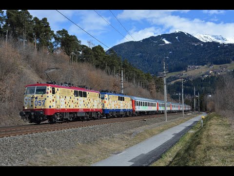 Bahnverkehr im Inntal am 11.03.23 – "Snälltaget bei Terfens mit Smartie 111er"