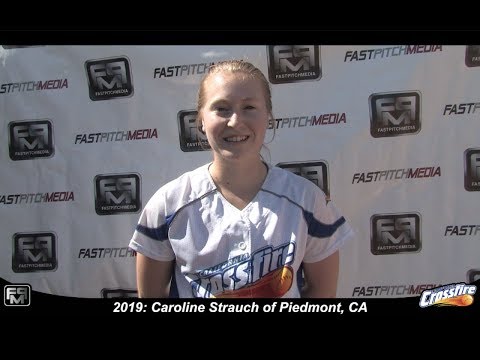 2019 Caroline Strauch Catcher and Second Base Softball Skills Video - Crossfire