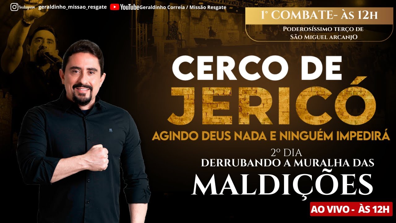 2º DIA CERCO DE JERICÓ I DERRUBANDO A MURALHA DAS MALDIÇÕES I  Geraldinho Correia