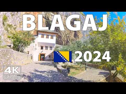 Blagaj, Bosnia and Herzegovina Walking Tour ☀️ 4K Walk With Captions