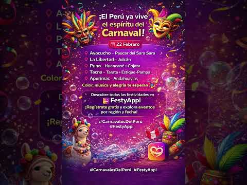 🎭✨ ¡El Perú ya vive el espíritu del Carnaval! ✨🎭