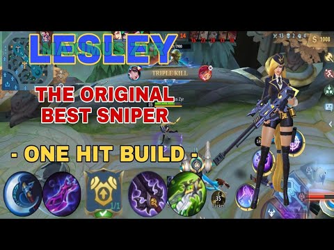 LESLEY ONE HIT BUILD 2022! ORIGINAL SNIPER! BEST BUILD EMBLEM SET 2022 | Mobile Legends Bang Bang