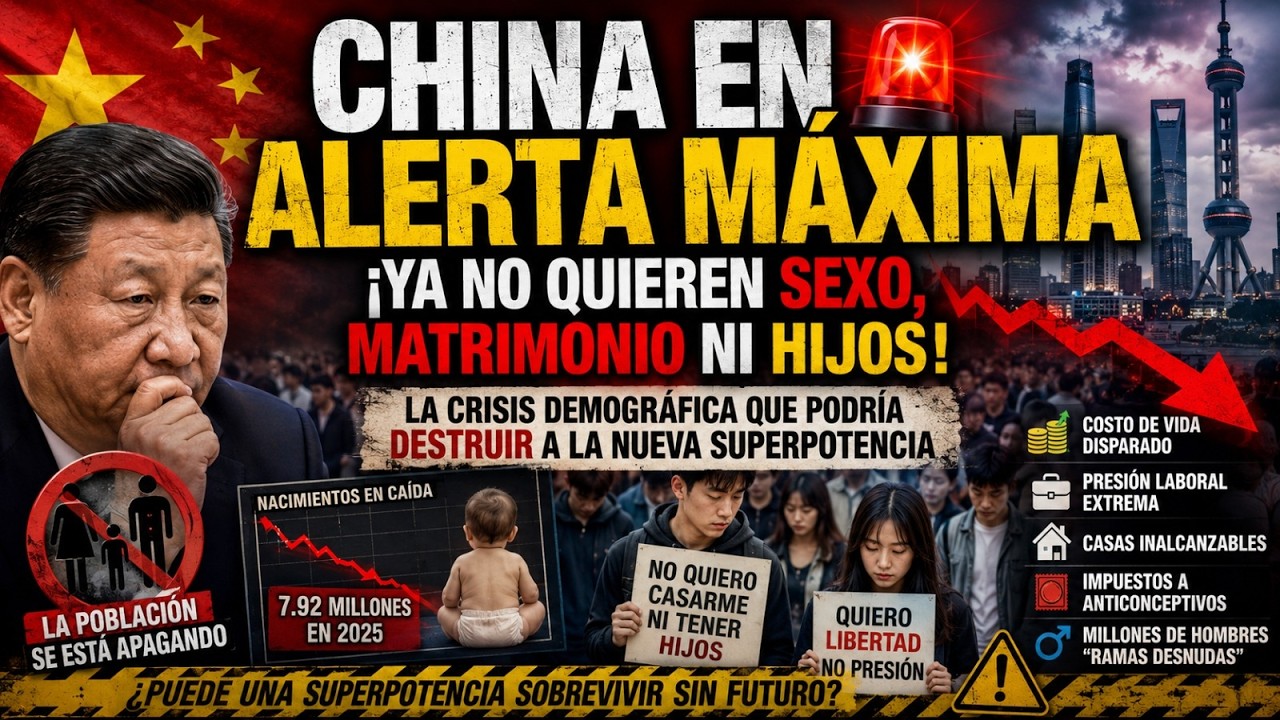 CHINA en ALERTA MÁXIMA, ya no quieren hacer EL DELICIOSO, ni casarse, NI HIJOS